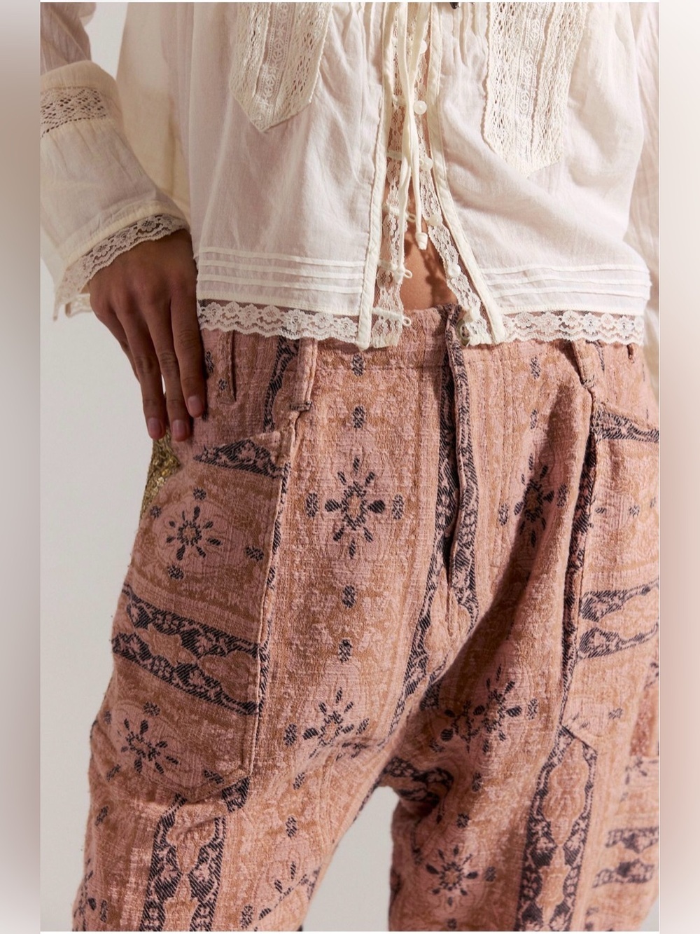 Free People Bay To Breakers Jacquard Pants - Picture 3 of 6